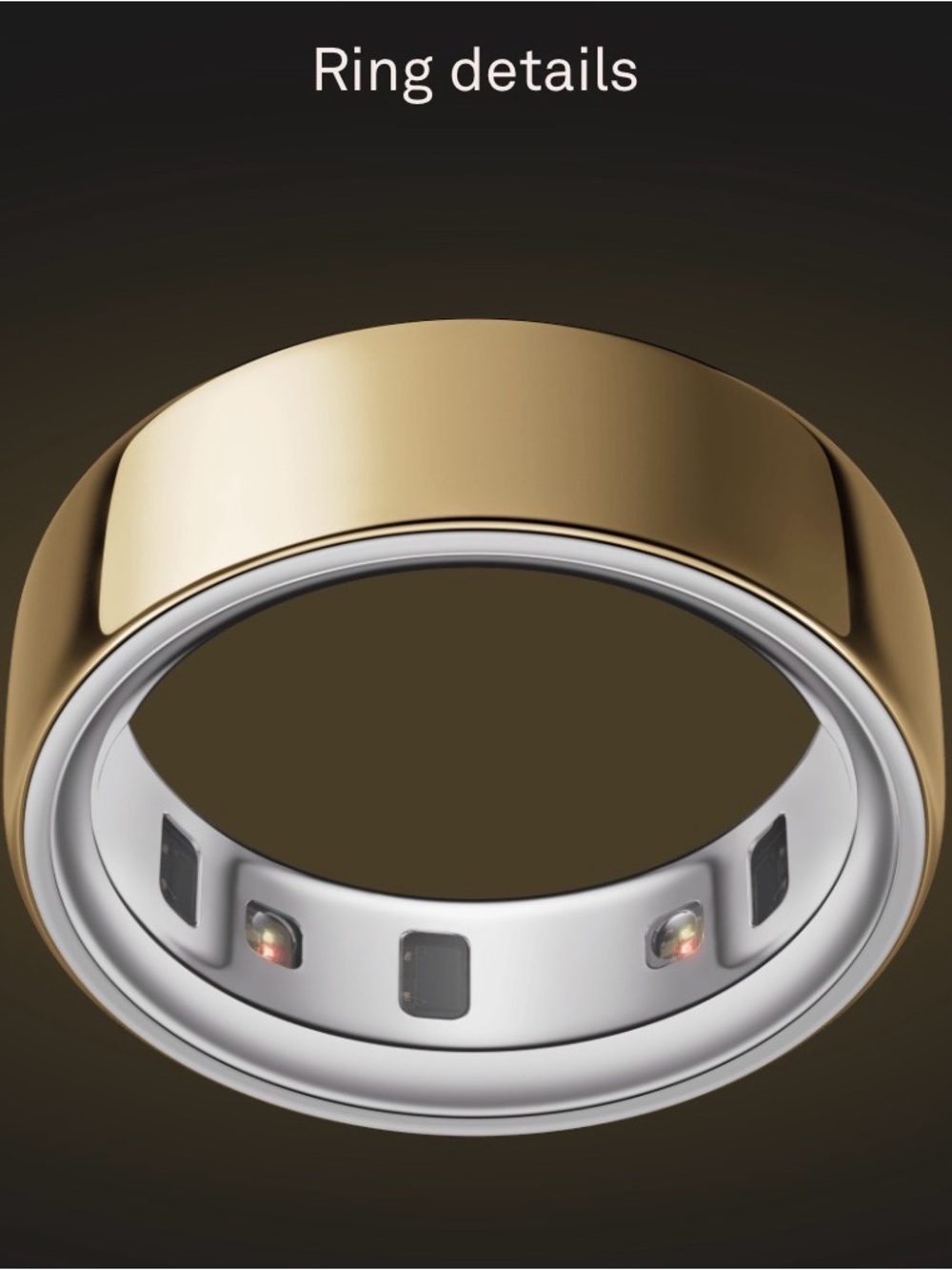 Oura Smart Ring in Polished Gold